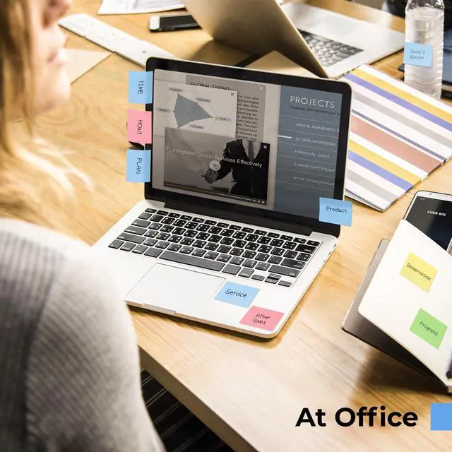 Alt view image 6 of 7 - 50 Pack Mini Sticky Notes 1.5x2 in, 5000 Sheets Small Self-Stick Note, 4 Colors Sticky Pad Bulk, Easy to Post for Office, School, Home