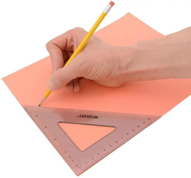Alt view image 4 of 7 - Triangular Scale Ruler Set, 30/60- and 45/90-Degrees, Back-to-School, School Supplies, Classroom Supplies, 2-Pack