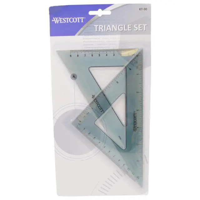 Alt view image 7 of 7 - Triangular Scale Ruler Set, 30/60- and 45/90-Degrees, Back-to-School, School Supplies, Classroom Supplies, 2-Pack