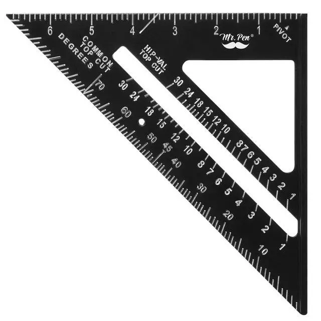 Alt view image 7 of 7 - Metal Square Ruler, 7 Inch, Aluminum Rafter Square