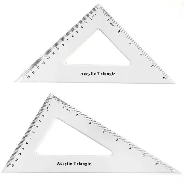 Main image of Large Triangle Ruler Set Square, 30/60 and 45/90 Degrees, Triangle Hollow