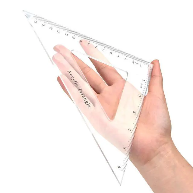 Alt view image 3 of 7 - Large Triangle Ruler Set Square, 30/60 and 45/90 Degrees, Triangle Hollow