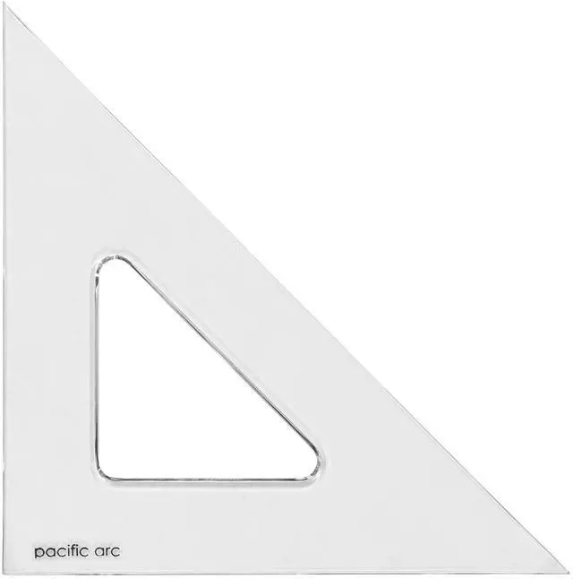 Main image of Scholastic Triangle - 10 inch - Clear - 45/90 Angle - Plain Edge - Polystyrene - Technical Drawing Tools, Drafting, Architect and Engineering.