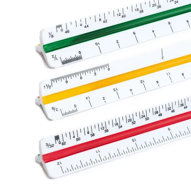 Alt view image 2 of 7 - Architectural Triangular Ruler Set with 12 Inch Triangular Scale