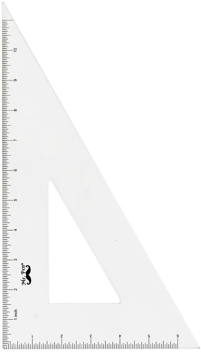 Alt view image 6 of 7 - Architectural Triangular Ruler Set with 12 Inch Triangular Scale
