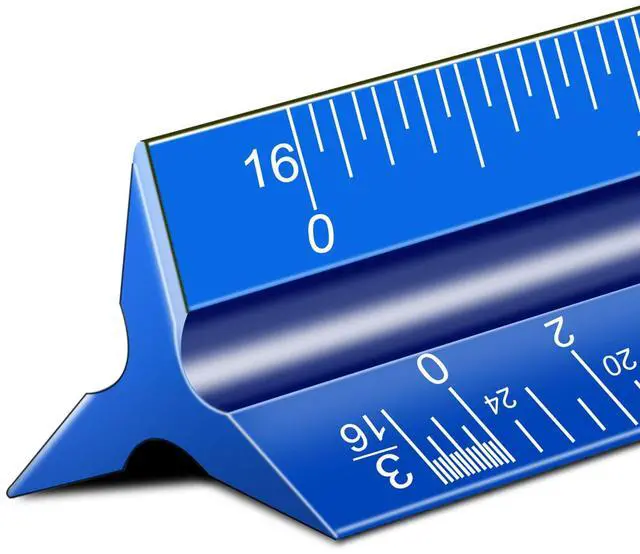 Main image of Architectural Scale Ruler, Imperial Architect Scale, Engineer Scale Ruler