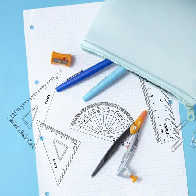 Alt view image 2 of 7 - Triangular Ruler Set, 4PCS Geometry Set, Professional Drafting Tools