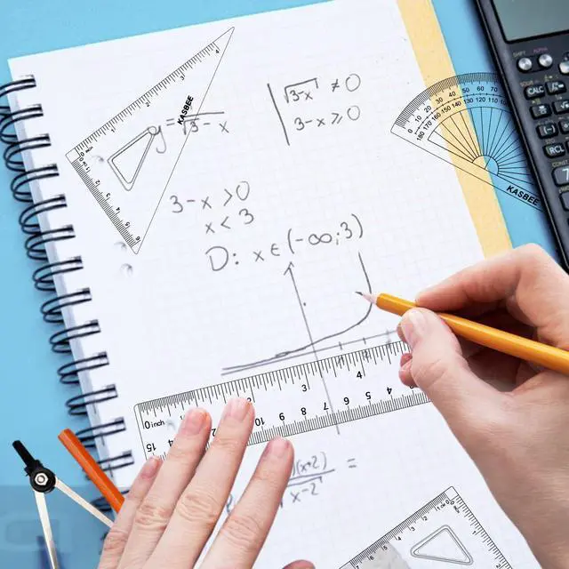 Alt view image 3 of 7 - Triangular Ruler Set, 4PCS Geometry Set, Professional Drafting Tools