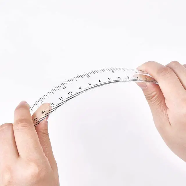 Alt view image 3 of 7 - Clear Plastic Ruler 6 Inch+12 Inch Straight Ruler, for School, Office