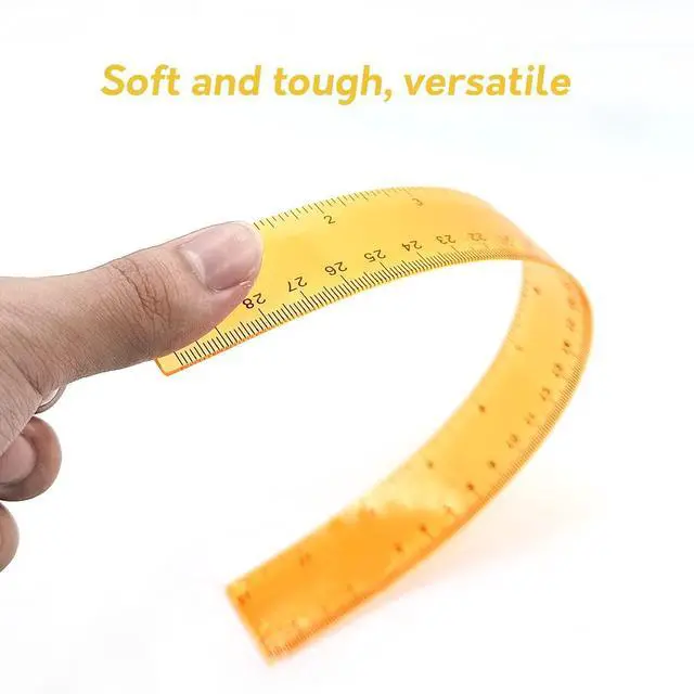 Alt view image 4 of 6 - Color Clear Ruler Plastic Rulers - Ruler 12 inch, Kids Ruler for School