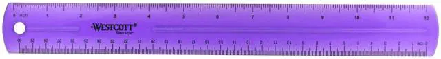 Main image of 16024 Jeweltone Plastic Ruler, 12-Inch, Purple