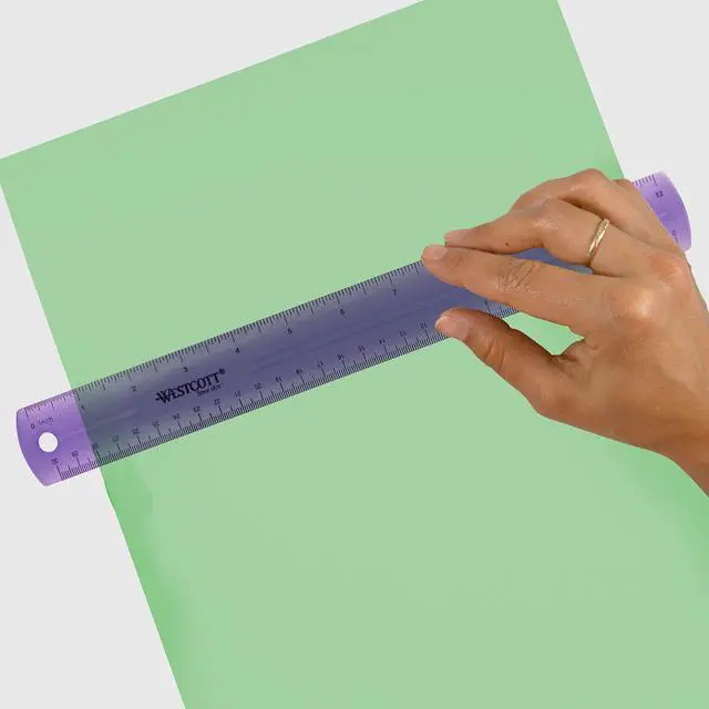 Alt view image 2 of 3 - 16024 Jeweltone Plastic Ruler, 12-Inch, Purple