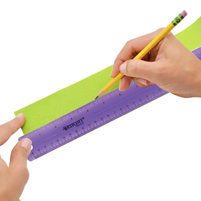 Alt view image 3 of 3 - 16024 Jeweltone Plastic Ruler, 12-Inch, Purple