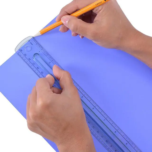 Alt view image 2 of 5 - Finger Grip Ruler, Back-to-School, Smoke Gray, School Supplies, Classroom Supplies, 12-Inch