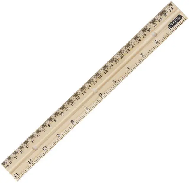 Main image of 12 in Wooden Ruler, Inch & Metric (30 cm)