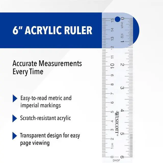 Alt view image 2 of 7 - 10561 Acrylic Clear Ruler, 6 in