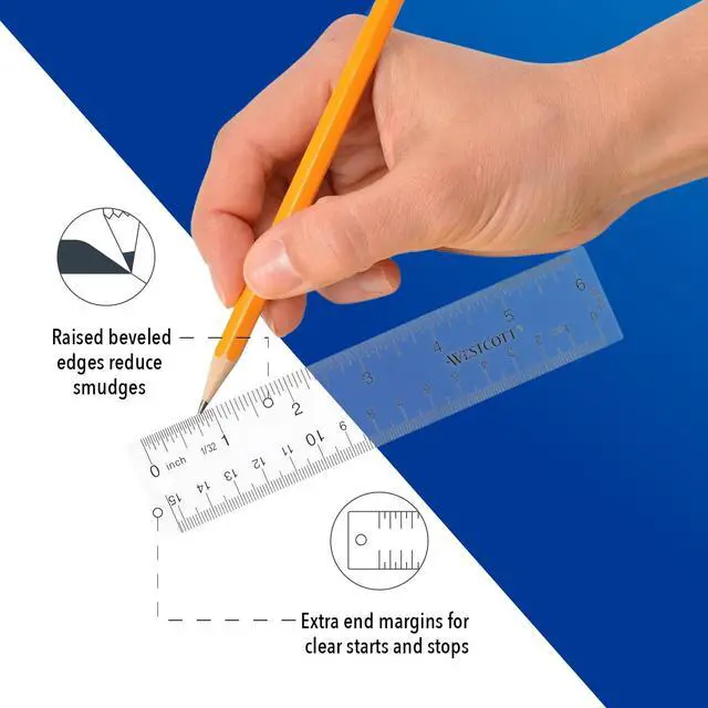Alt view image 3 of 7 - 10561 Acrylic Clear Ruler, 6 in