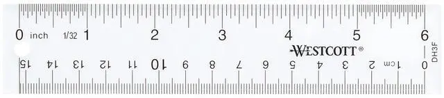 Main image of 10561 Acrylic Clear Ruler, 6 in