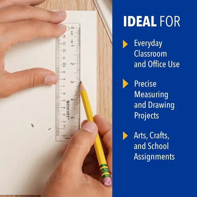 Alt view image 4 of 7 - 10561 Acrylic Clear Ruler, 6 in