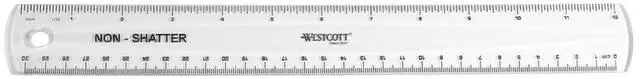 Main image of Shatterproof Ruler, Design with Easy-to-Read Markings, Back-to-Classroom, 12-Inch