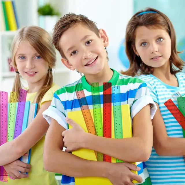 Alt view image 7 of 7 - 16 Pack Clear Plastic Rulers 12 inch, Ruler Bulk for Classroom and Office | 8 Assorted Transparent Colors, Dual Inch and Centimeter Scales for School, Home, Math, Drawing, and Craft Projects