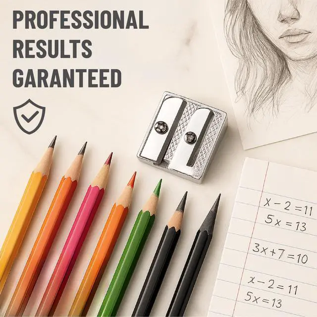 Alt view image 7 of 7 - Handheld Metal Pencil Sharpener, 6 Pack