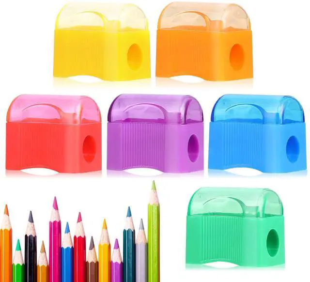 Main image of 144 Pack Bulk Miniature Plastic Pencil Sharpener Colors Assortment School Classroom