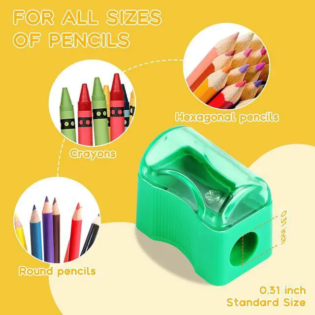Alt view image 2 of 7 - 144 Pack Bulk Miniature Plastic Pencil Sharpener Colors Assortment School Classroom