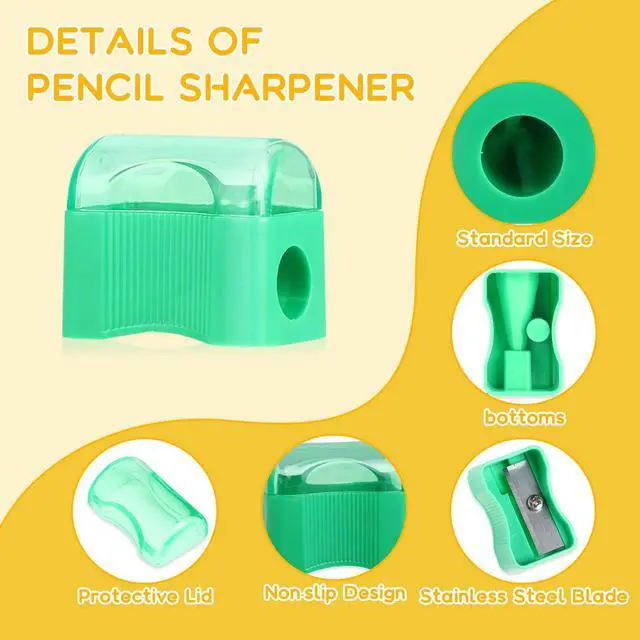 Alt view image 3 of 7 - 144 Pack Bulk Miniature Plastic Pencil Sharpener Colors Assortment School Classroom