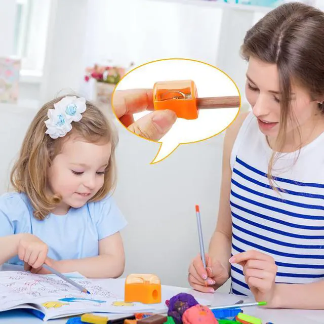 Alt view image 6 of 7 - 144 Pack Bulk Miniature Plastic Pencil Sharpener Colors Assortment School Classroom