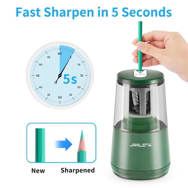 Alt view image 2 of 7 - Electric Pencil Sharpener, Heavy Duty Helical Blade, Auto Stop