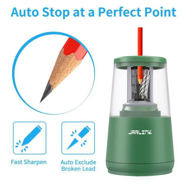 Alt view image 3 of 7 - Electric Pencil Sharpener, Heavy Duty Helical Blade, Auto Stop
