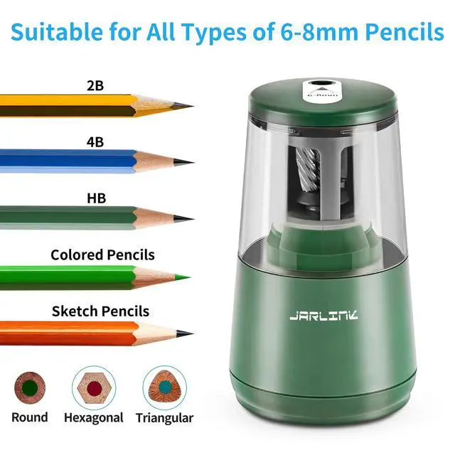Alt view image 4 of 7 - Electric Pencil Sharpener, Heavy Duty Helical Blade, Auto Stop