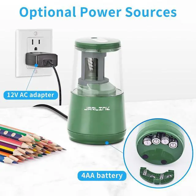 Alt view image 5 of 7 - Electric Pencil Sharpener, Heavy Duty Helical Blade, Auto Stop