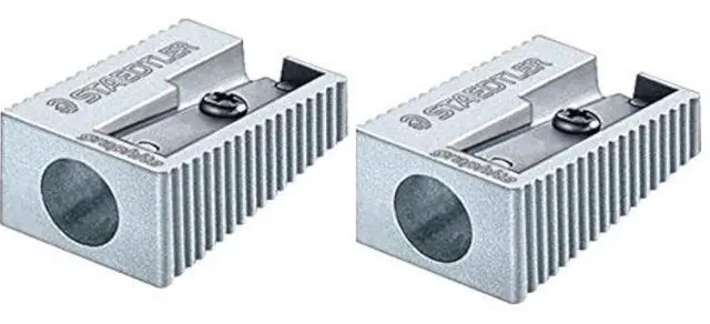 Main image of Single Hole Quality Aluminium Pencil Sharpener X 2