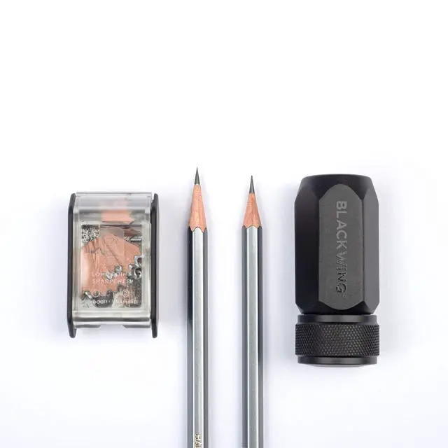 Alt view image 6 of 6 - Two-Step Long Point Pencil Sharpener, German Steel, Grey