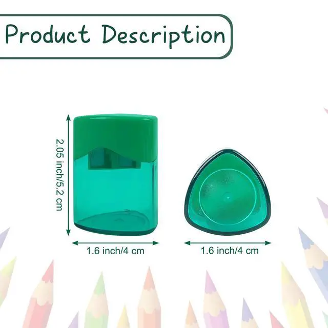 Alt view image 2 of 7 - 4-Pack Pencil Sharpener, Smooth-Rotation Dual Holes & Easy-Clean Base, Compact Dual-Function Sharpener for Colored/Graphite Pencils, Backpack Essentials