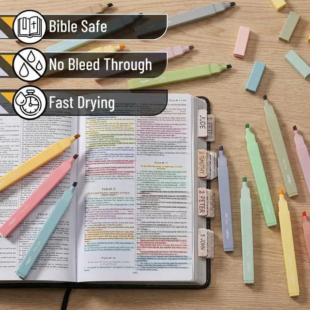Alt view image 4 of 6 - Aesthetic Highlighters No Bleed, 20 Pack, Pastel Colors | Chisel Tip, Cute Highlighters Assorted Colors for Journaling, Highlighting, Underlining, Fast Dry, Back to School Supplies