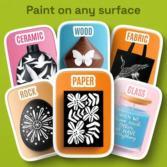 Alt view image 3 of 7 - 5 White Dual-Tip Acrylic Paint Marker Pens for Drawing