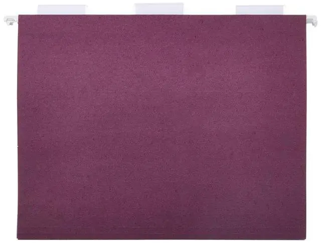 Alt view image 3 of 5 - Hanging File Folders with Adjustable Tabs for Document Organization, Letter Size, Assorted Jewel-Tone Colors, 25-Pack