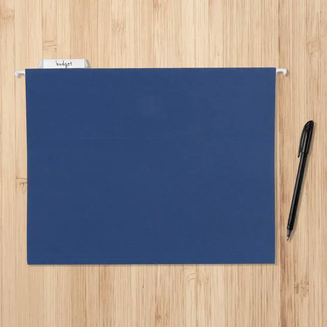 Alt view image 5 of 5 - Hanging File Folders with Adjustable Tabs for Document Organization, Letter Size, Assorted Jewel-Tone Colors, 25-Pack