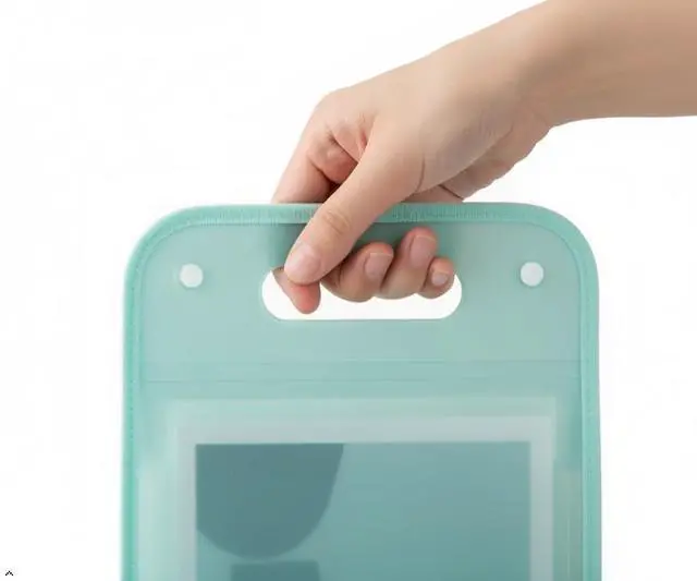 Alt view image 2 of 7 - Translucent Vertical Accordion File Folder,13 Pockets Expanding File Organize with Labels,A4 Letter Size Document Receipt Organizer Accordion Filing Folder for School, Home,Office.(Green)