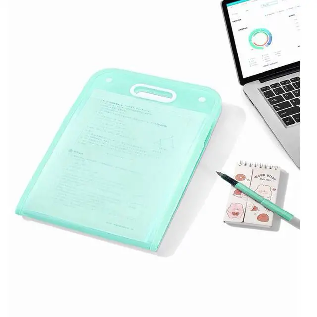 Alt view image 7 of 7 - Translucent Vertical Accordion File Folder,13 Pockets Expanding File Organize with Labels,A4 Letter Size Document Receipt Organizer Accordion Filing Folder for School, Home,Office.(Green)