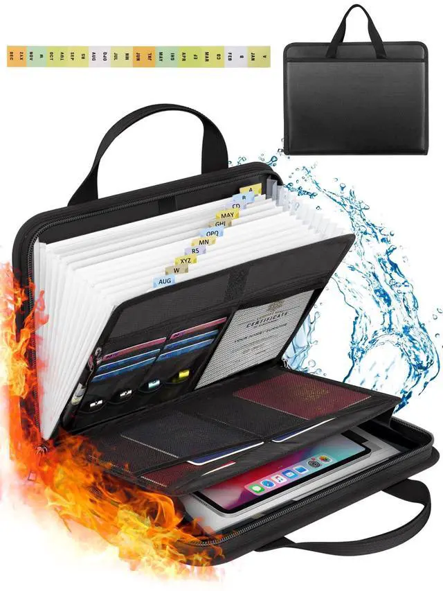 Main image of Important Document Organizer Folio Accordion File Organizer