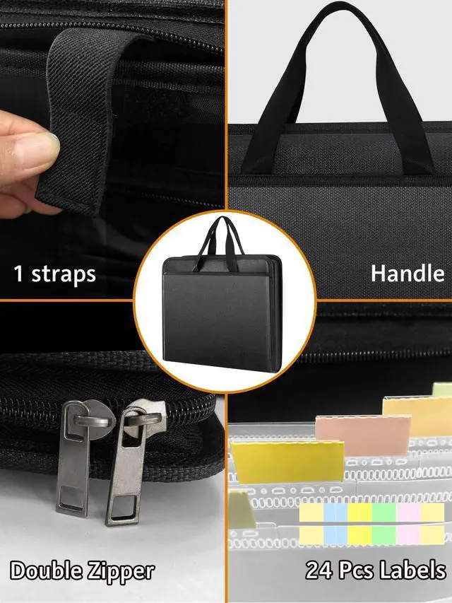 Alt view image 4 of 7 - Important Document Organizer Folio Accordion File Organizer