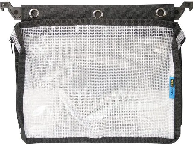 Main image of Expanding Zipper Pouch, 13 x 9.25, Black/Clear (50904)