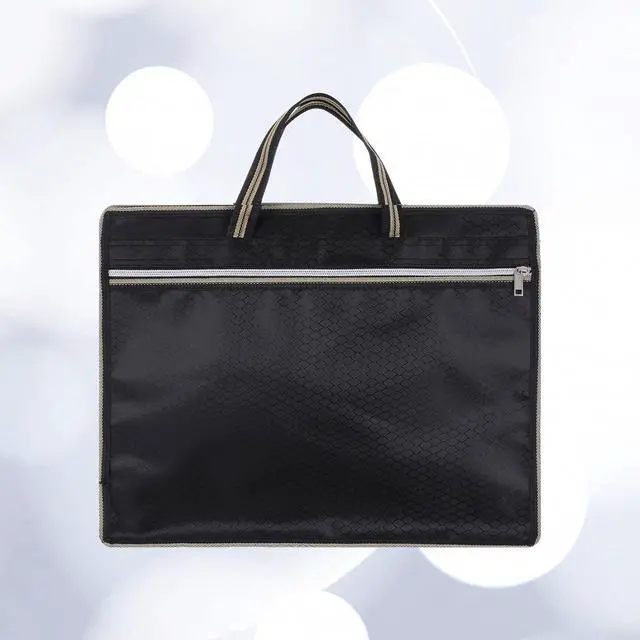 Alt view image 5 of 7 - File Tote Bag Pouch, Oxford Zippered Document Bag with Handle, Lightweight Waterproof Oxford Document Storage Bags for Carrying Paper Files Books Filing Folder