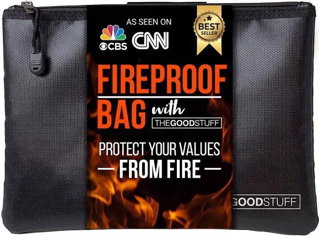 Main image of Fireproof Document Pouch (10"x13") - Protect Cash and Papers from Fire