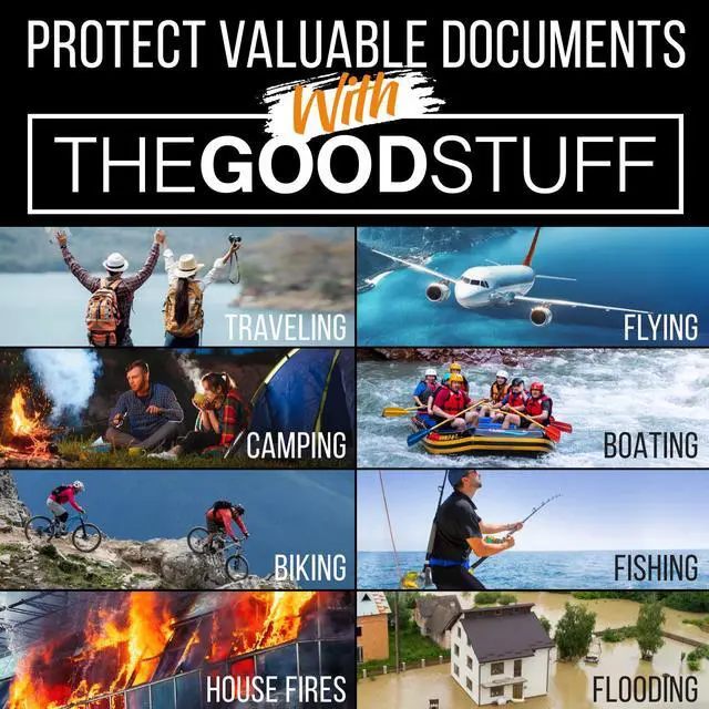 Alt view image 5 of 5 - Fireproof Document Pouch (10"x13") - Protect Cash and Papers from Fire