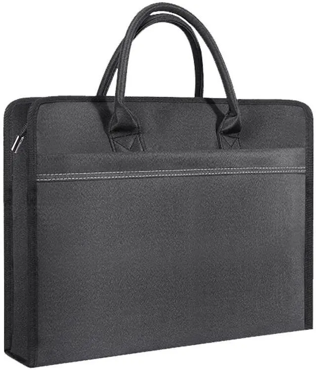 Main image of Oxford Document Bag with Handle and Meeting Office Organizer Handbag Briefcase for Carrying Paper Files 1 Pack Black
